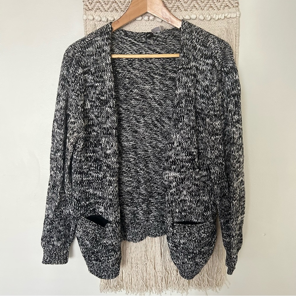 Marled cardigan sweater